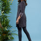 Trendy black ikat cotton tunic with grey combination