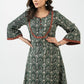 Stylish Green Block Printed Cotton Kurta - Pant Optional