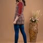 Stylish Maroon Ajrakh cotton combination top