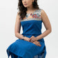Smart Blue Cotton Madhubani Hand Painted Kurta - Pant Optional
