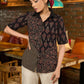 Exclusive black cotton ajrakh patchwork half sleeves shirt - Pant Optional