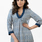 Stylish Off White Flowy Rayon Pleated Kurta - Pant Optional