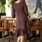 Beautiful Striped cotton dress with asymmetrical hem