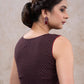 Stylish black ajrakh waistcoat style blouse