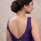 Stylish violet cotton silk sleeveless blouse