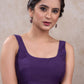 Stylish violet cotton silk sleeveless blouse