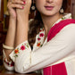Elegantly crafted off-white rayon kurta with intricate embroidery and matching pants - Dupatta optional