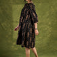 Black Bohemian Cotton Dress. Boho-Inspired Black Dress For Carefree Styling