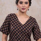 Exclusive black cotton ajrakh top style blouse
