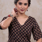 Exclusive black cotton ajrakh top style blouse