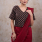 Exclusive black cotton ajrakh top style blouse