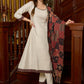 Off-white handloom kurta with contrast ajrakh highlights, paired with complementing pants - Patch work stole Optional