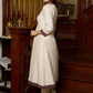 Off-white handloom kurta with contrast ajrakh highlights, paired with complementing pants - Patch work stole Optional