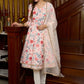 Flared Hakoba printed cotton kurta and matching pants - Dupatta Optional