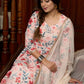 Flared Hakoba printed cotton kurta and matching pants - Dupatta Optional