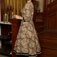 Black Kalamkari anarkali kurta with delicate lace highlights and matching pants - Dupatta Optional