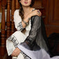 Elegant off-white cotton kurta adorned with intricate embroidery complimeted by matching pants - Dupatta Optional