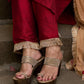 Opulent maroon hand-embroidered silk blend kurta with matching pants - Dupatta optional