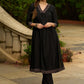 Black modal printed kurta perfectly paired with matching Pants for a regal elegance - Dupatta Optional