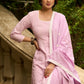 Refreshingly original mauve self-textured Kurta with matching pants - Dupatta Optional