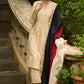 Classic beige self-textured Kurta paired with matching Pants - Dupatta Optional