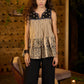 Sleeveless tiered top with embroidered  yoke-Pant optional