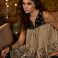 Sleeveless tiered top with embroidered  yoke-Pant optional
