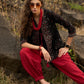 Red cotton balloon pant
