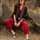 Red cotton balloon pant