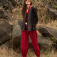 Red cotton balloon pant