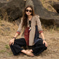 Ajrakh mix & match zig-zag pattern top with front tie-ups  - Pant Optional