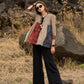 Ajrakh mix & match zig-zag pattern top with front tie-ups  - Pant Optional
