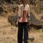 Ajrakh mix & match zig-zag pattern top with front tie-ups  - Pant Optional