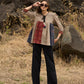 Ajrakh mix & match zig-zag pattern top with front tie-ups  - Pant Optional