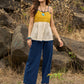 Navy Blue Cotton Straight pant - Top additional