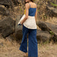 Navy Blue Cotton Straight pant - Top additional