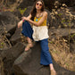 Navy Blue Cotton Straight pant - Top additional