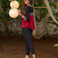 Black cotton slim pant