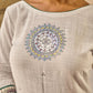 Cultural White Cotton Kurta with Traditional Madhubani Painting on Front & Sleeves