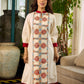 Artisan-crafted off-white Madhubani dress with beautiful hand-painted motifs and trim.