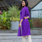 Seher  Cotton Silk Gota Patti Kurta