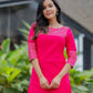 Svarna Cotton Silk Gota Patti A Line Kurta