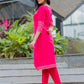 Svarna Cotton Silk Gota Patti A Line Kurta