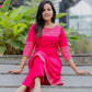 Svarna Cotton Silk Gota Patti A Line Kurta