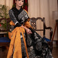 Exclusive pure silk hand batik mustard yellow saree with warli design motifs