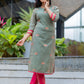 Neelkamal Intricate Hand Embroidered Chanderi Kurta