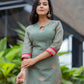 Neelkamal Intricate Hand Embroidered Chanderi Kurta
