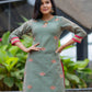 Neelkamal Intricate Hand Embroidered Chanderi Kurta