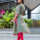 Neelkamal Intricate Hand Embroidered Chanderi Kurta