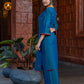 Noor - e - Neel Delicate Hand Embroidered Cotton Silk Kurta
